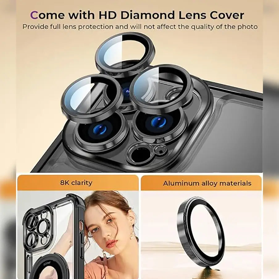 Luxury Plating Magnetic Bracket Case - iPhone