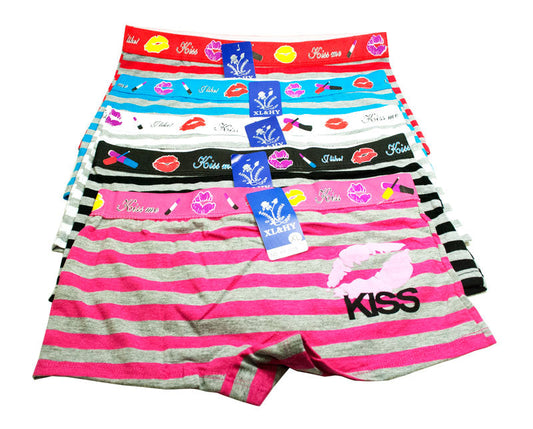 Womens Kiss Boyshorts- Assorted