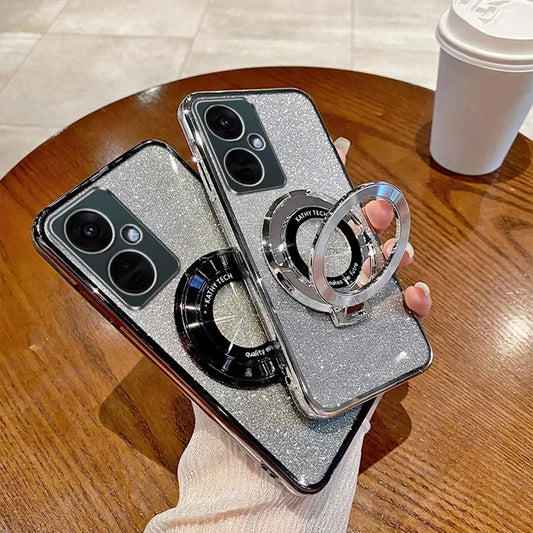 Glitter Ring Grip Transparent Case  - OnePlus