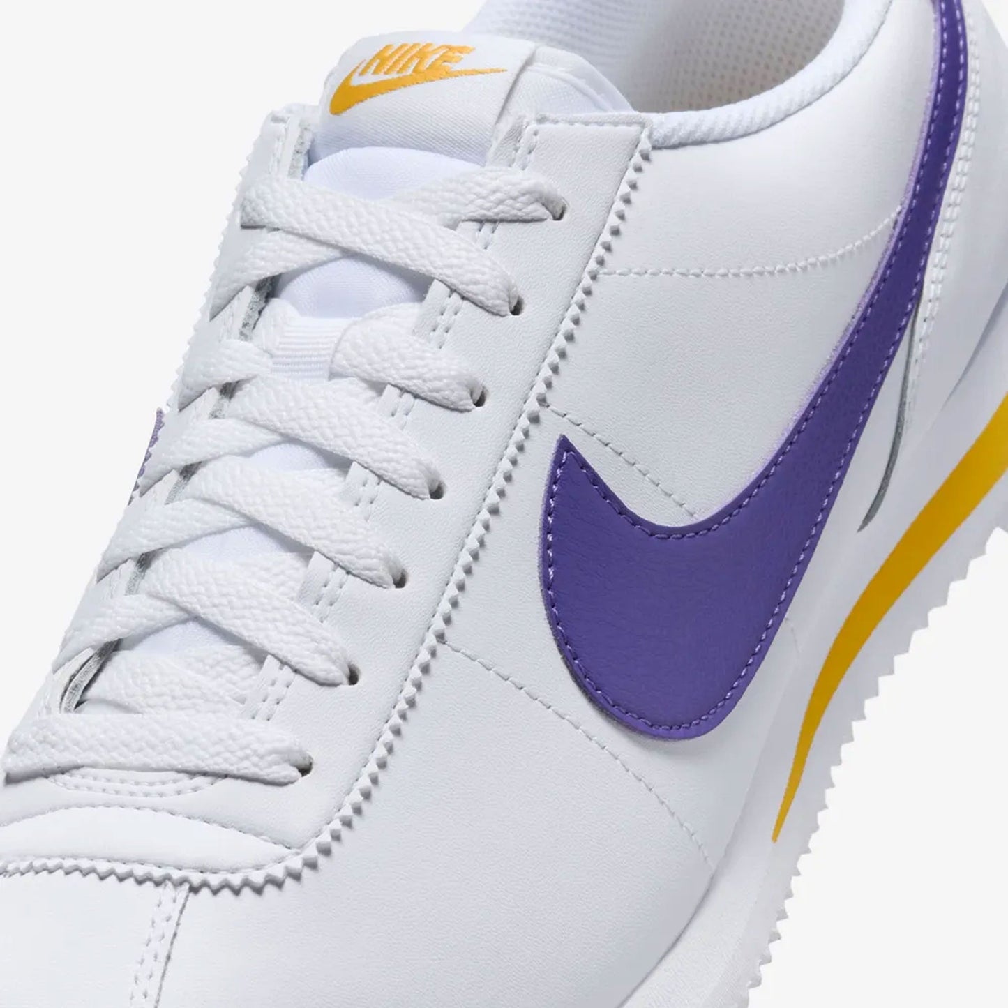 NIKE | CORTEZ { WHITE/VARSITY PURPLE-VARSITY MAIZE