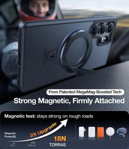 Galaxy S24 Ultra TORRAS Magnetic Stand Translucent Case