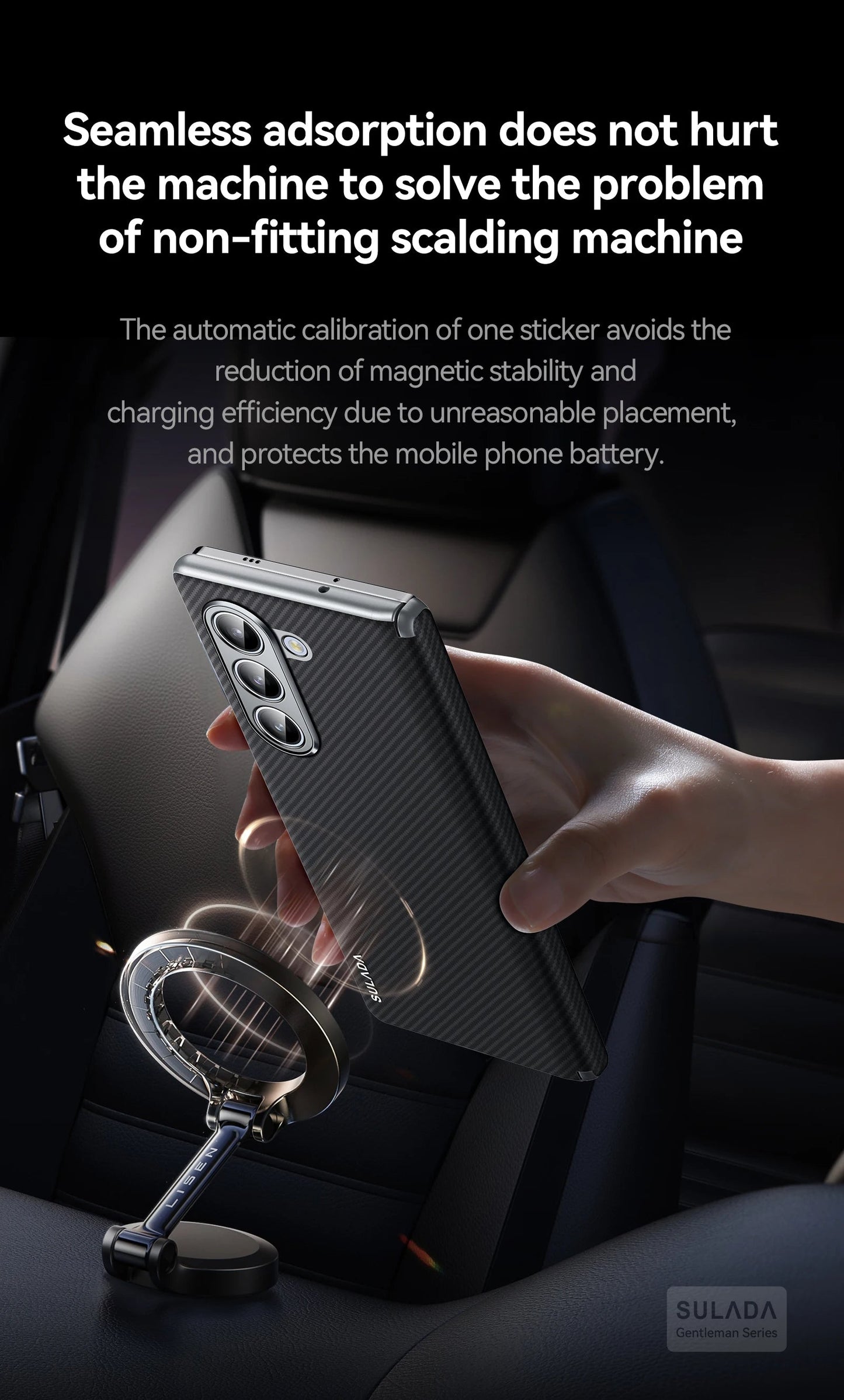 Galaxy Z Fold Series Luxury Carbon Fiber Magnetic Leather Case