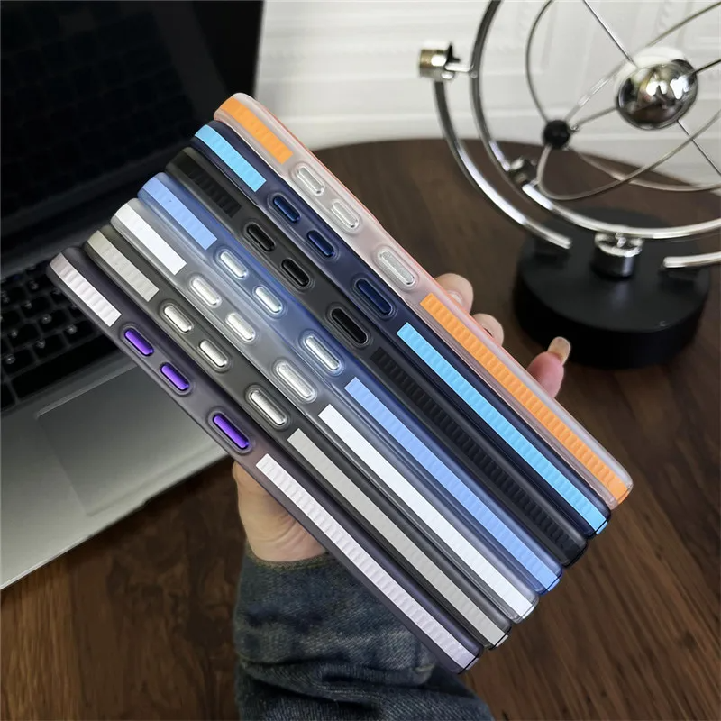 Translucent Matte Corrugated Magnetic Charging Case - Samsung
