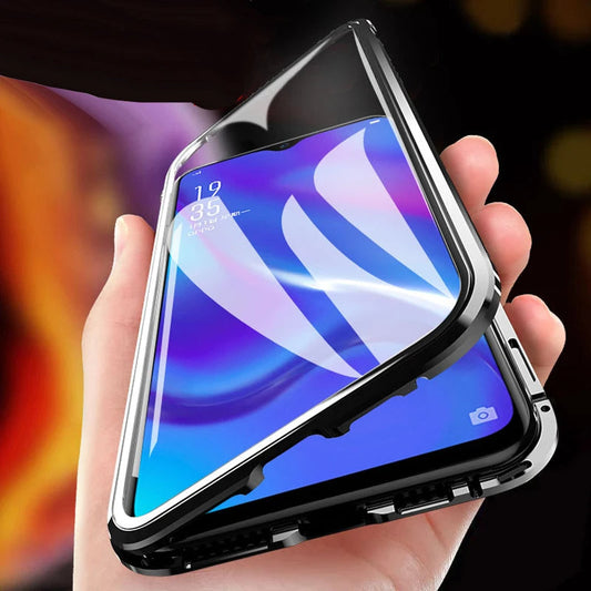 360 Metal Magnetic Double Side Tempered Glass Case - Oppo