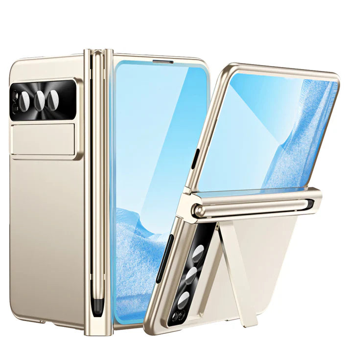 Google Pixel Fold Sleek Frosty Stand Case with S Pen