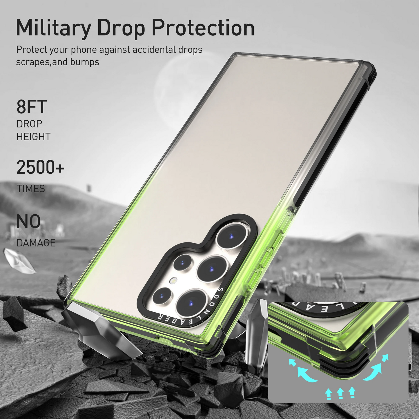 Gradient ShockProof Camera Ring Stand Case - Samsung