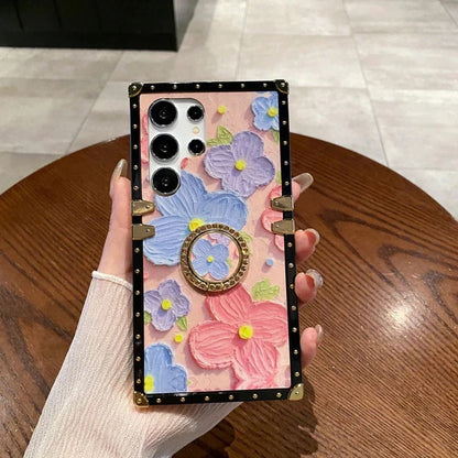 Bright Blossom Ring Holder Case - Samsung
