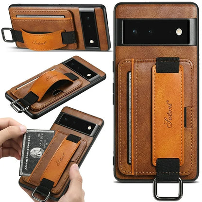 Urban Elegance Retro Card Holder Case - Google Pixel