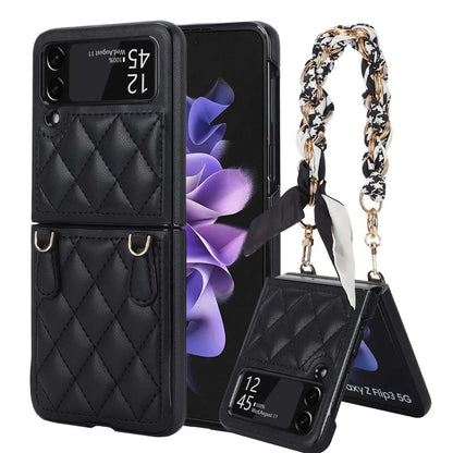 Stylish Silk Strap Chain Phone Case - Samsung