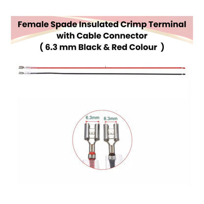 Female Spade Insulated Crimp Terminal with Cable Connector