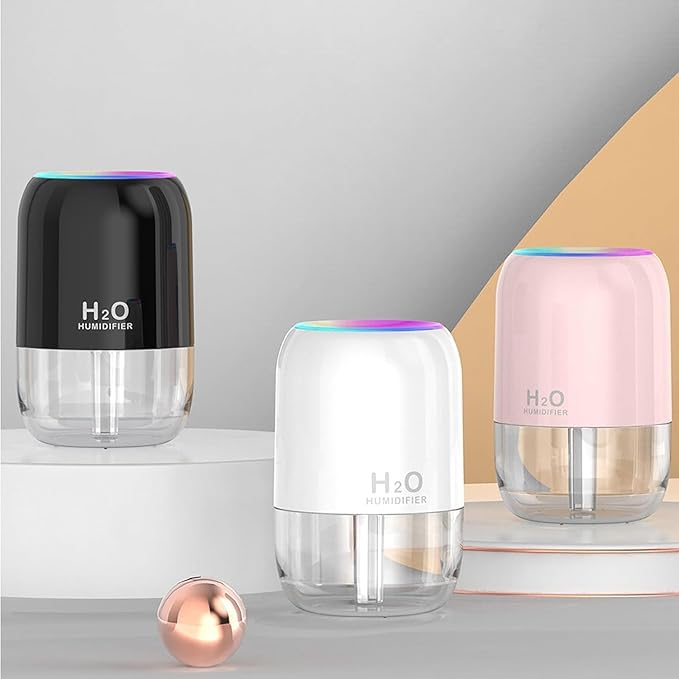 Humidifier with RGB Night Light for Room, Office, and Bedroom (200ML)