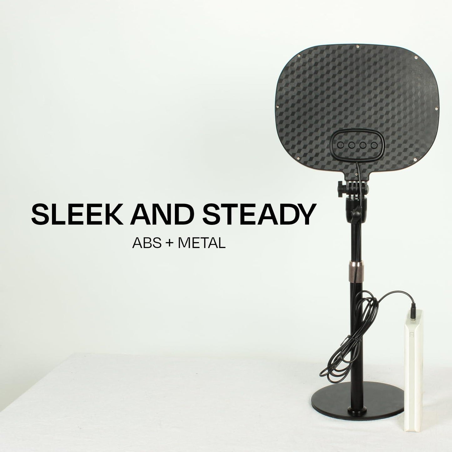 Kreo Slab Key Light Video Light Adjustable Photography Fill Light Five Color Temperatures 3200K-5600K Adjustable Brightness 1455 Lumens 120 Light Beads CRI 95+ with Extendable Light Stand for Video