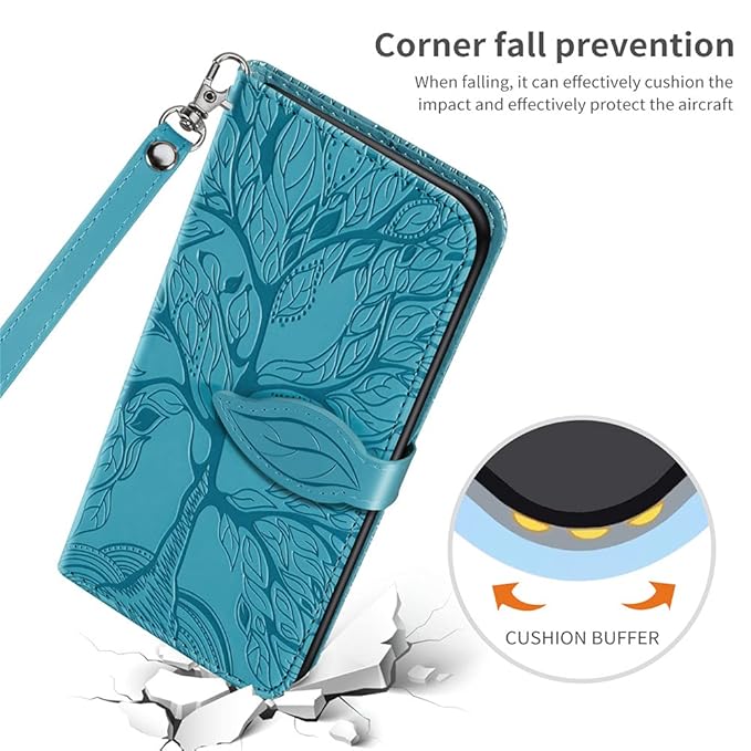 Embossed Tree Design Leather Case