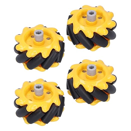 48 mm Mini Wheel with attachments Firm Robot Wheel, 48Mm For Diy Smart Car Accessories (Pack of 4)