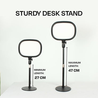 Kreo Slab Key Light Video Light Adjustable Photography Fill Light Five Color Temperatures 3200K-5600K Adjustable Brightness 1455 Lumens 120 Light Beads CRI 95+ with Extendable Light Stand for Video