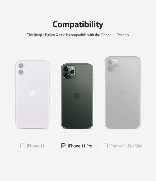 (Refurbished) Apple iPhone 11 Pro Back Cover Case | Fusion X - Matte black