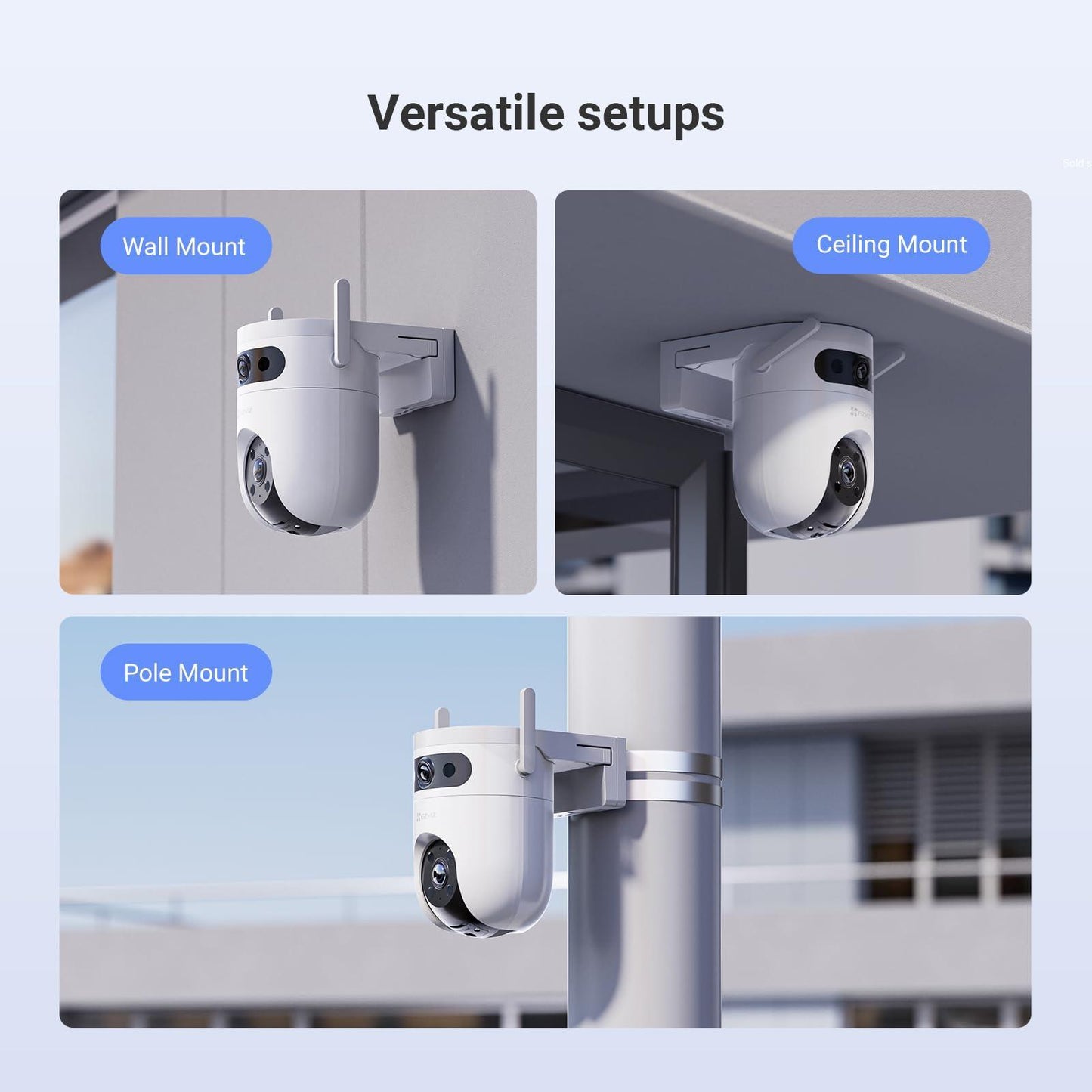 EZVIZ by Hikvision|H9C Dual-Lens(5MP+5MP) Pan & Tilt Wi-Fi Camera|Two-Way Talk|AI-Powered Human/Vehicle Detection|Active Defense with Siren and Strobe Light|Weatherproof Design|Upto 512GB Support