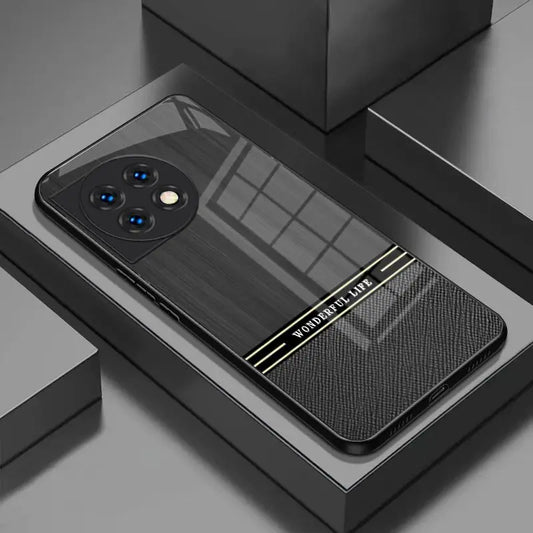 Timber Touch Tempered Glass Case - OnePlus