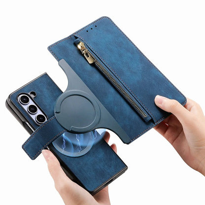 Galaxy Z Fold 5 Premium Magnetic Essentials Leather Wallet Case