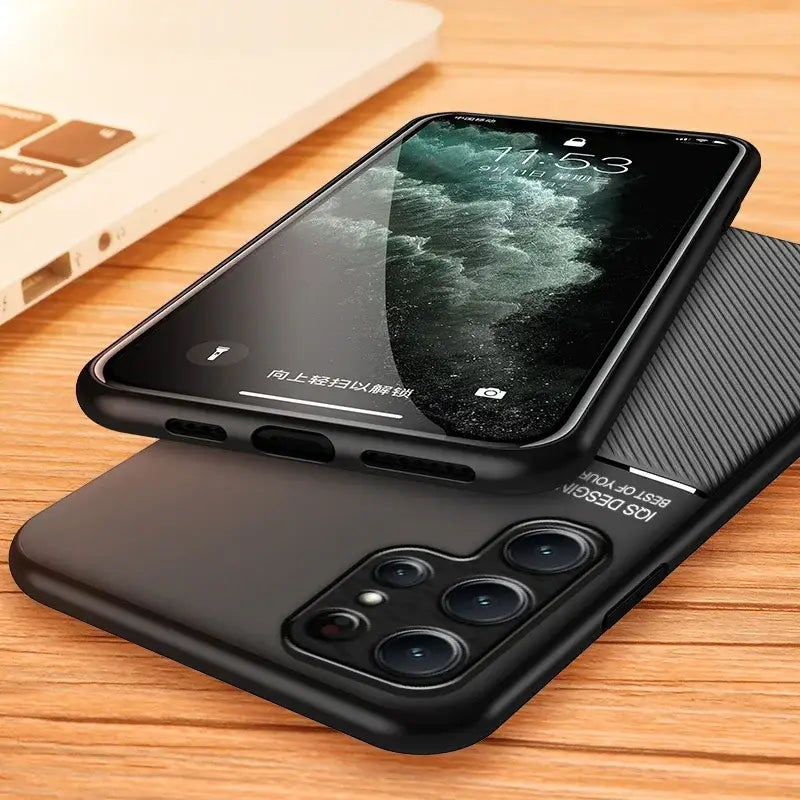 Luxe Slimline Moire Texture Grip Case - Samsung