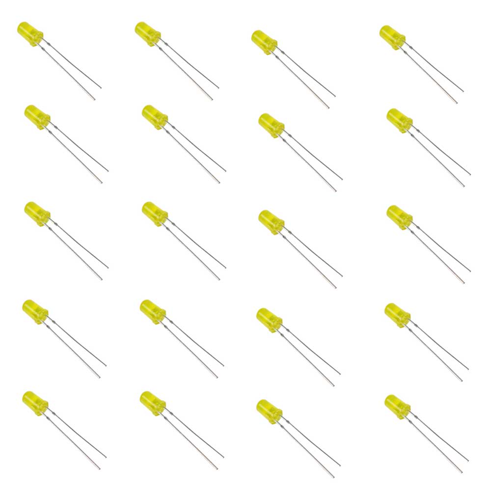 Kinglight 5mm Yellow lens Amber LED (2.5-3.0V )