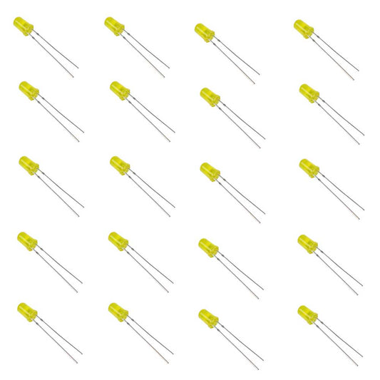 Kinglight 5mm Yellow lens Amber LED (2.5-3.0V )