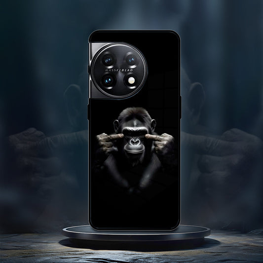 King Kong Printed Glass Case  - OnePlus