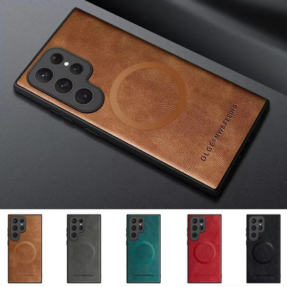 Elite Leather Magnetic Magsafe Case - Samsung