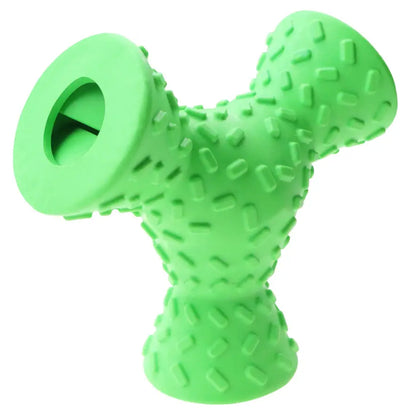 Durable Rubber Pet Chew Toy for Teeth Cleaning and Treat Dispensing