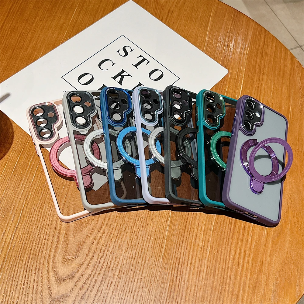 Clear Magnetic Ring Stand Case - Samsung