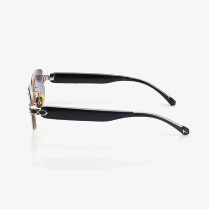 Touch-Slide Color Shift Rimless Sunglasses