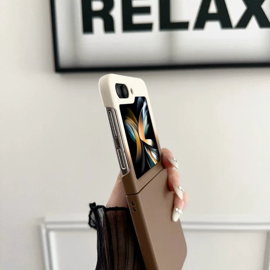 Galaxy Z Flip Series Ultra Thin Skin Texture Gradient Fold Case