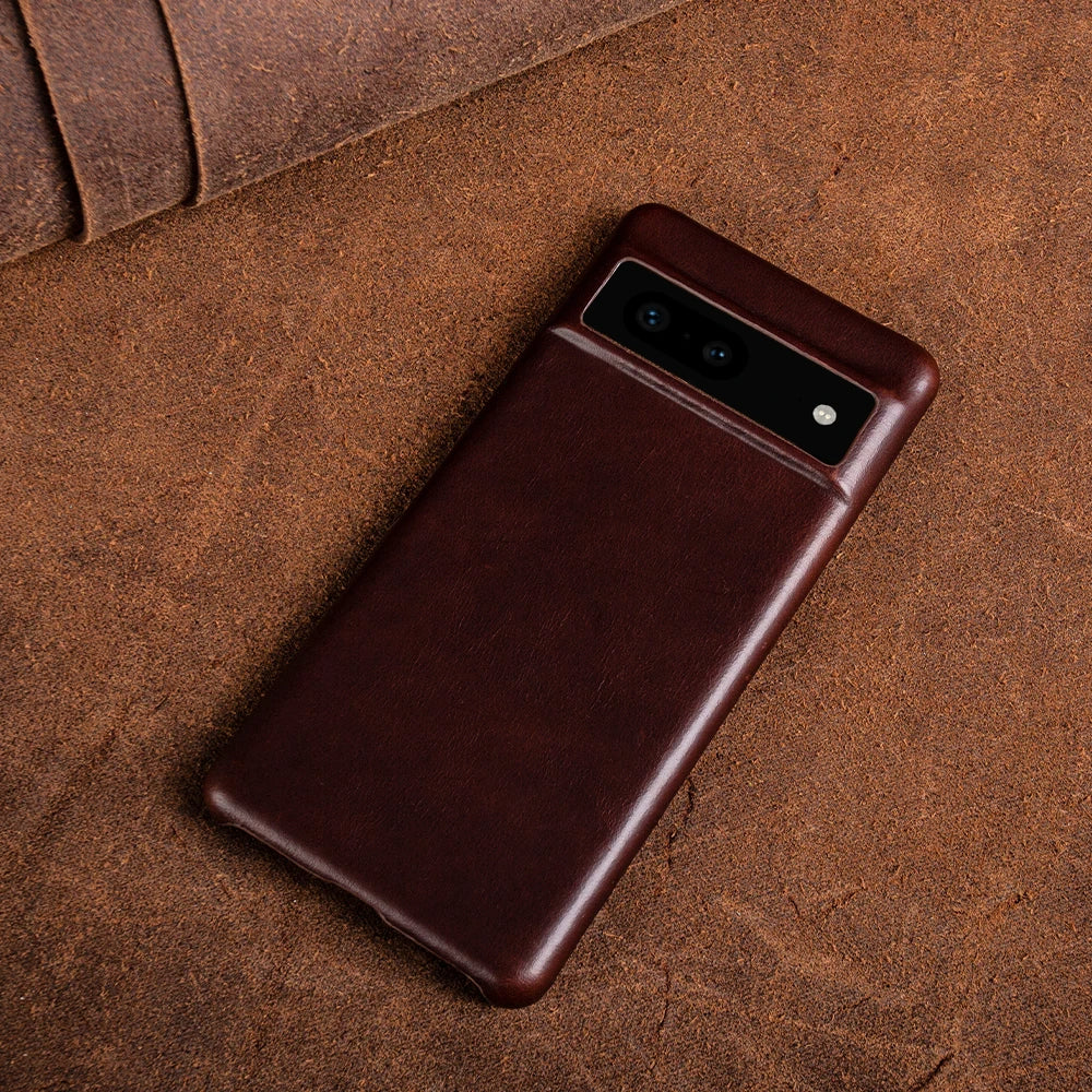 Vintage Aesthetic Oil Wax Genuine  Case - Google Pixel