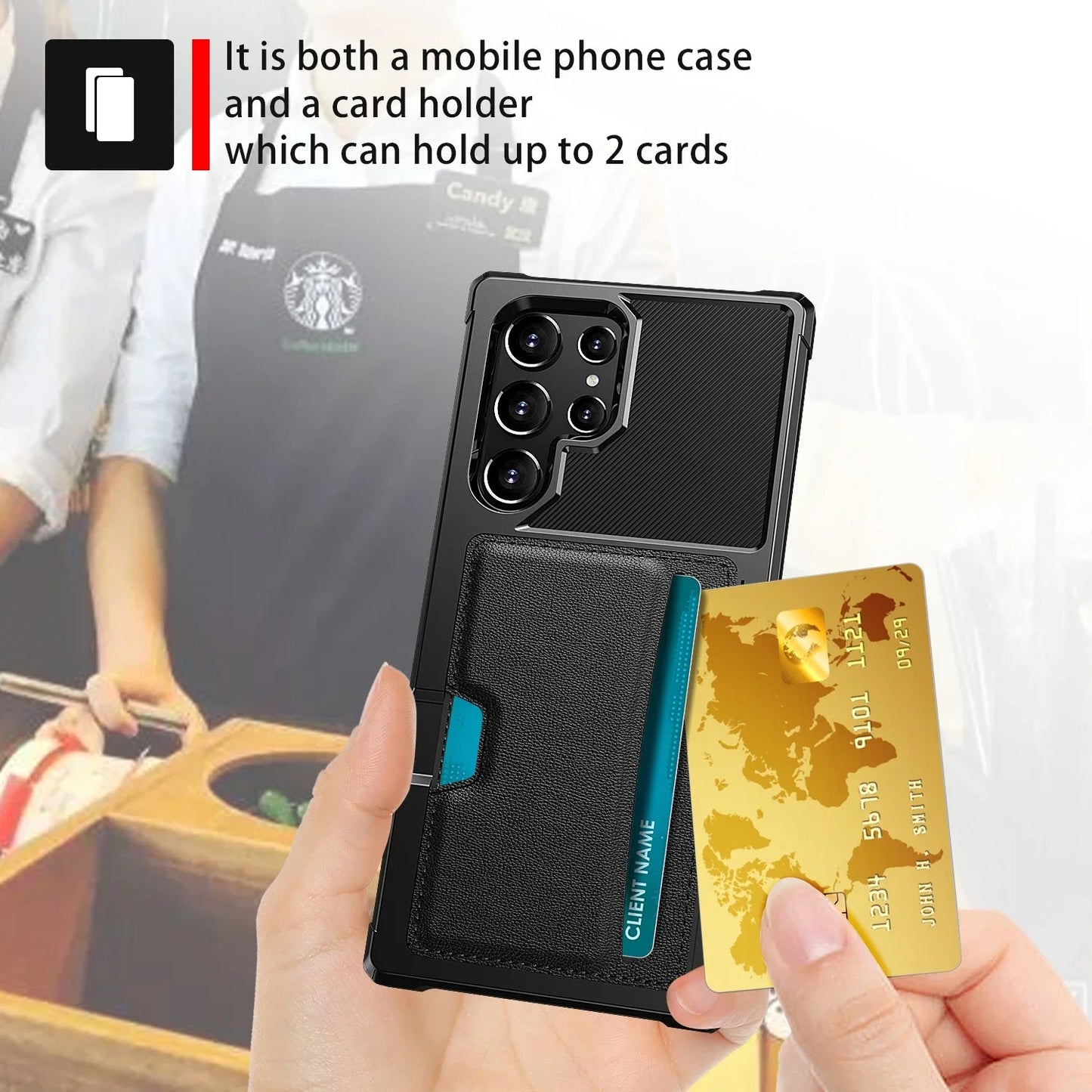 Elegant Touch Business Leather Shield Case - Samsung