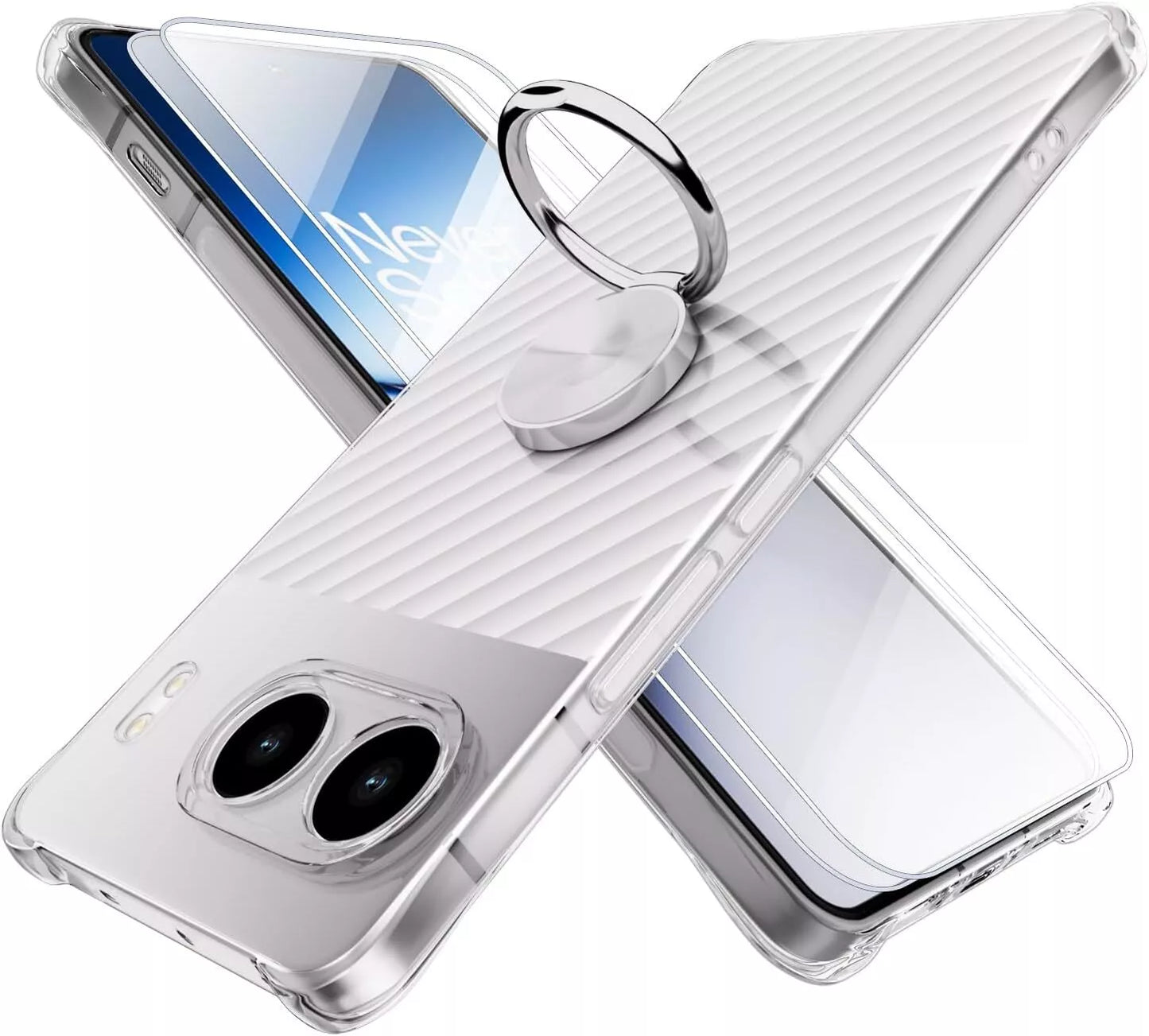 OnePlus Nord 4 Transparent Ring Grip TPU Case