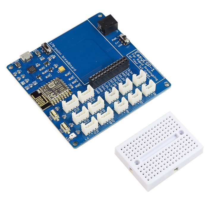 ELECROW EasyESP-1: Rapid Prototyping WiFi ESP8266 Experimenter Board - Easy Programming, GPIO Access, Breadboard