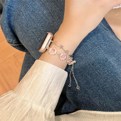 Cat's Eye Stone Bracelet Beaded Strap