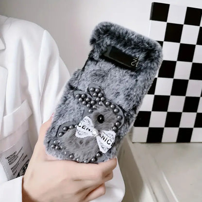 Cartoon 3D Pearl Rabbit Case - Samsung