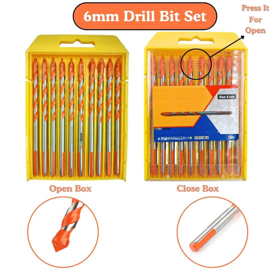 Glass & Tile Arrow-Head Tri-Flat-Handle Tungsten Carbide Drill Bit