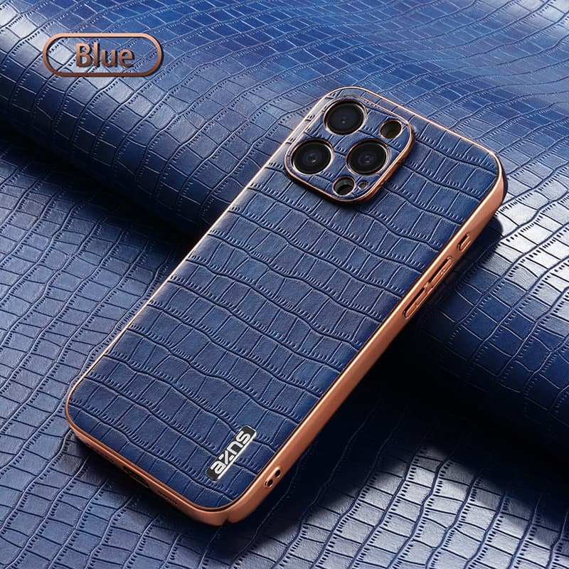 Lavish Croc Leather Craft Case - iPhone