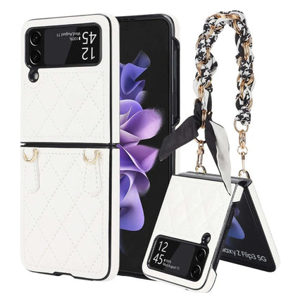 Stylish Silk Strap Chain Phone Case - Samsung