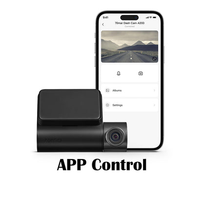 70mai A200 HDR Dual Dash Camera, 1080P HDR Front & 1080P Rear, Night Owl Vision, MaiColour Vivid+, G-Sensor, App Playback & Share, Optional Parking Monitoring