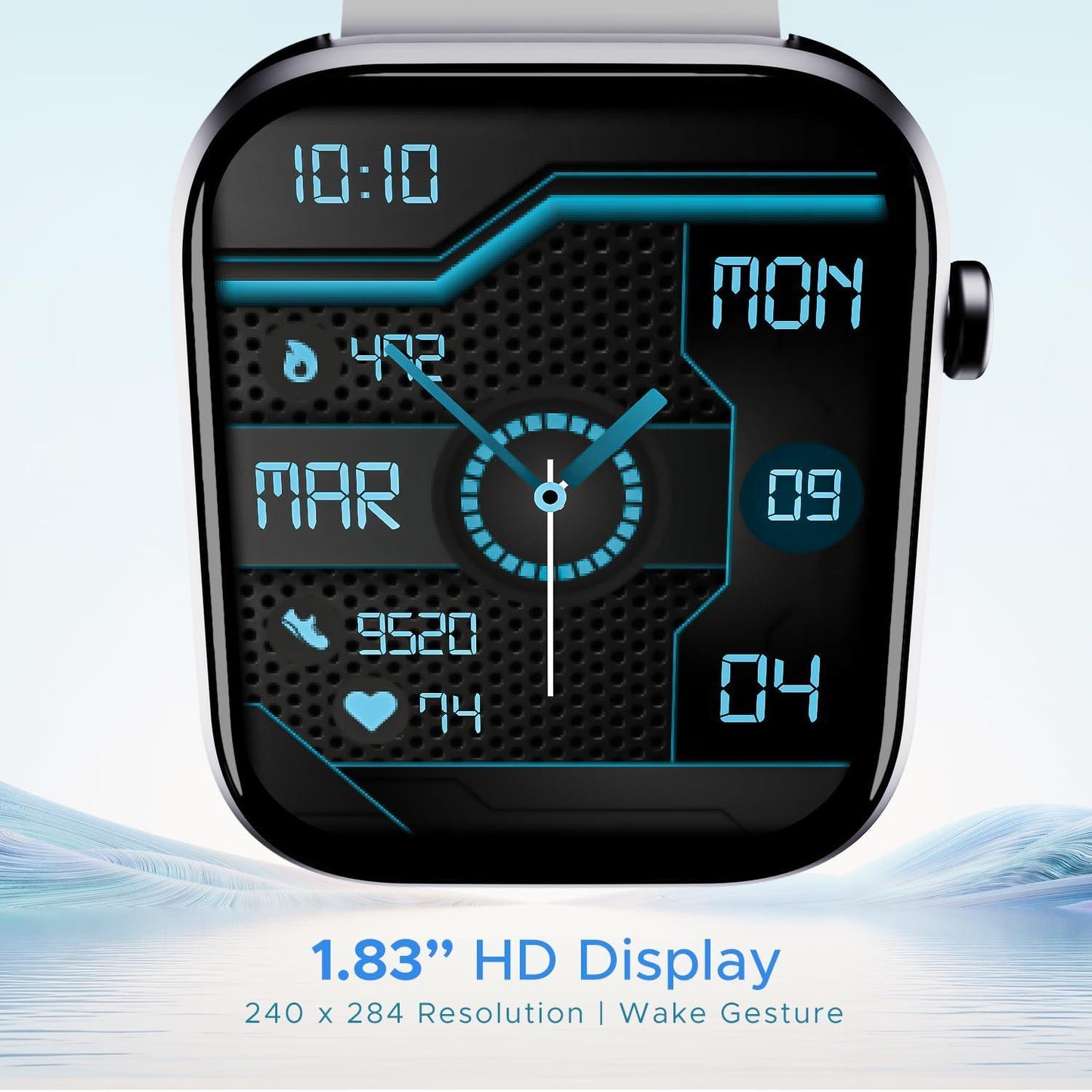 boAt Wave Call 2 with 1.83" HD Display, Advanced BT Calling, DIY Watch Face Studio, Coins, 700+Active Modes, Live Cricket Scores, Smart Watch for Men & Women(Silver Metal)