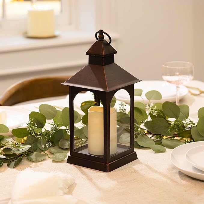 ovel LED candle lalten