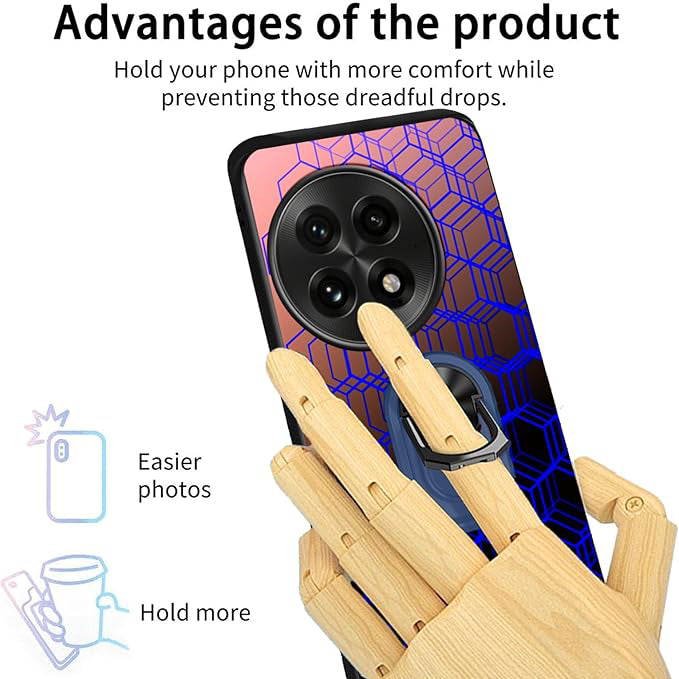 Blue Geometric Gradient Cube Case - OnePlus