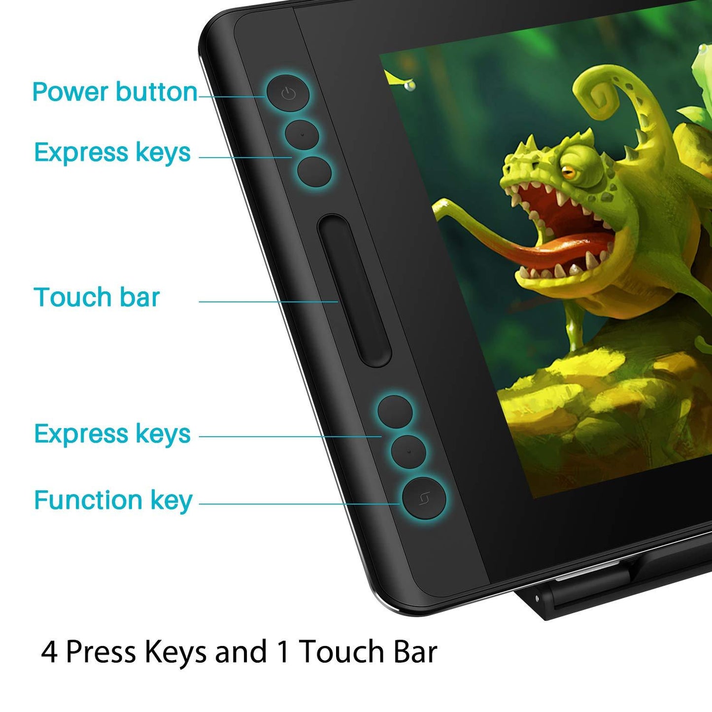 Huion KAMVAS Pro 12 Drawing Tablet with Screen Graphics Drawing Monitor Full-Laminated Pen Display with Battery-Free Pen and Adjustable Stand 8192 Pen Pressure(GT-116)