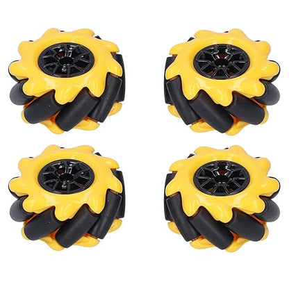 48 mm Mini Wheel with attachments Firm Robot Wheel, 48Mm For Diy Smart Car Accessories (Pack of 4)
