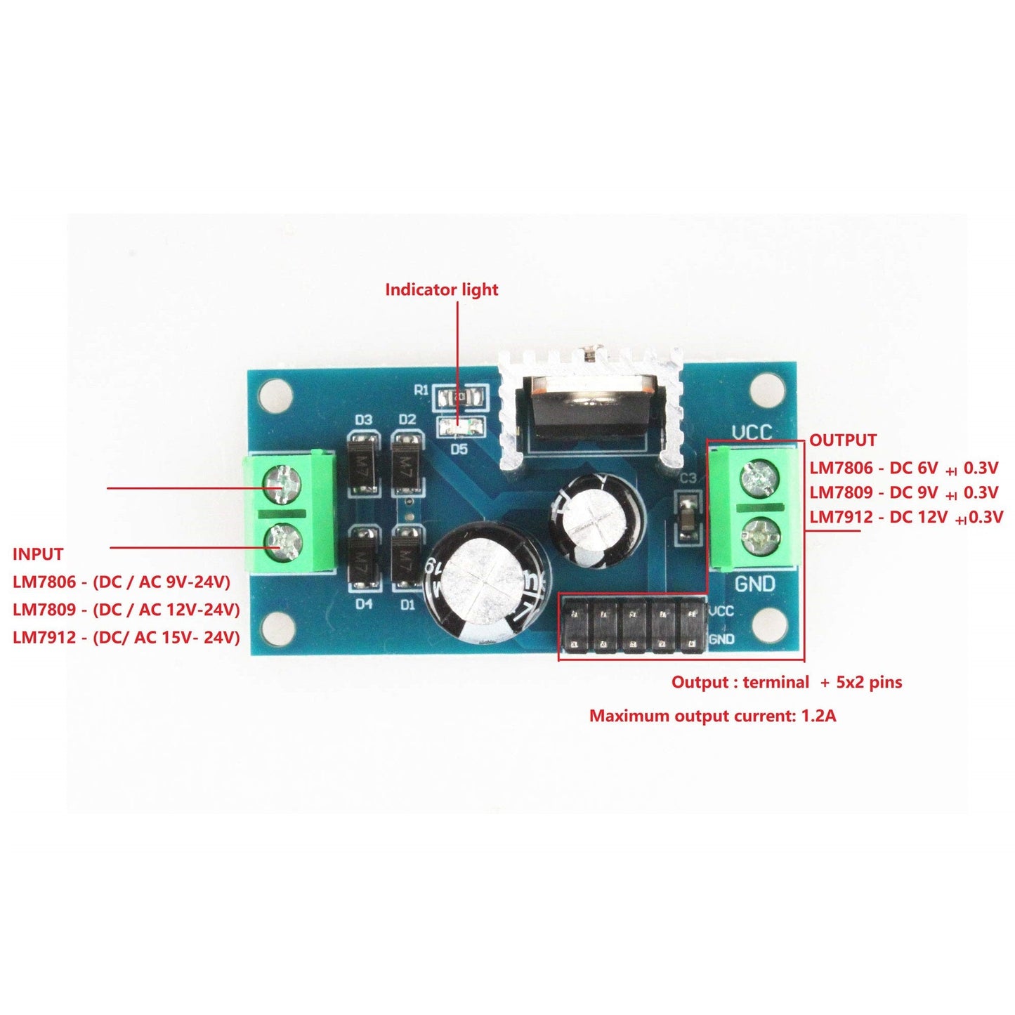 LMxx DC/AC Three Terminal Voltage Regulator Module