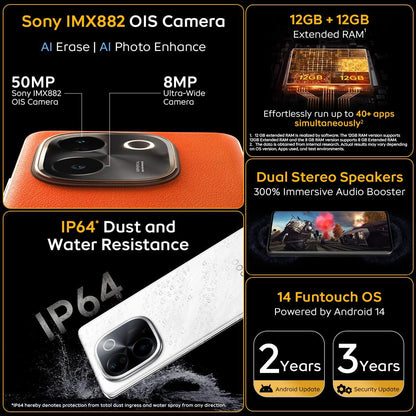 iQOO Z9s Pro 5G (Flamboyant Orange, 8GB RAM, 256GB Storage) Refurbished
