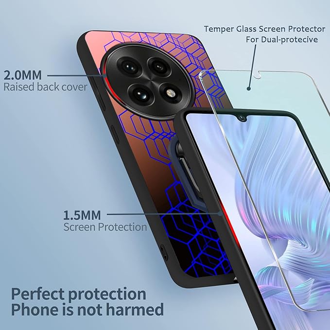 Blue Geometric Gradient Cube Case - OnePlus